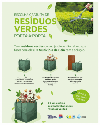 Recolha gratuita de resíduos verdes porta-a-porta
