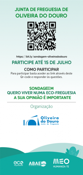 Sondagem aos Oliveirenses no &acirc;mbito do programa Eco-Freguesia