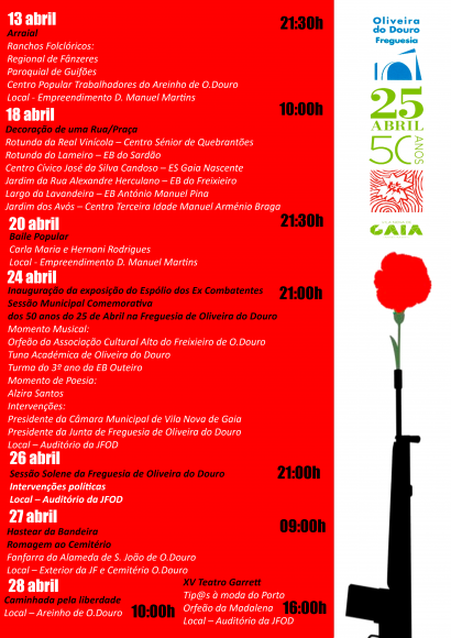 Comemora&ccedil;&otilde;es dos 50 anos do 25 de abril!